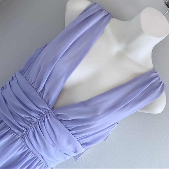 WAYF Sleeveless Plunge V Neck Dress Periwinkle NWT • S - Picture 4 of 9